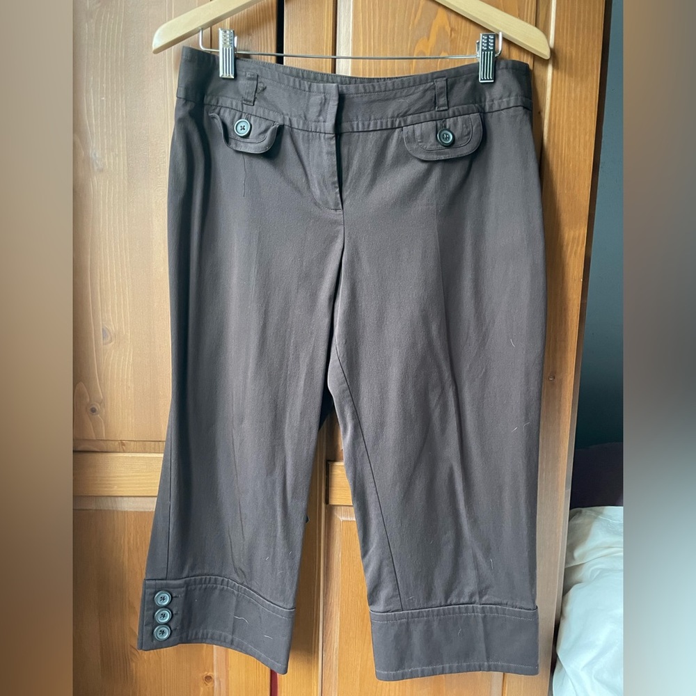 EUC - LOFT cropped capri pants Size 8P (waist 16”)